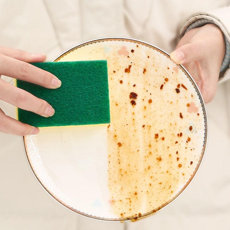 5pcs Multifunctional Cleaning Sponge Double Sided Scouring Pad