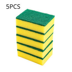 5pcs Multifunctional Cleaning Sponge Double Sided Scouring Pad