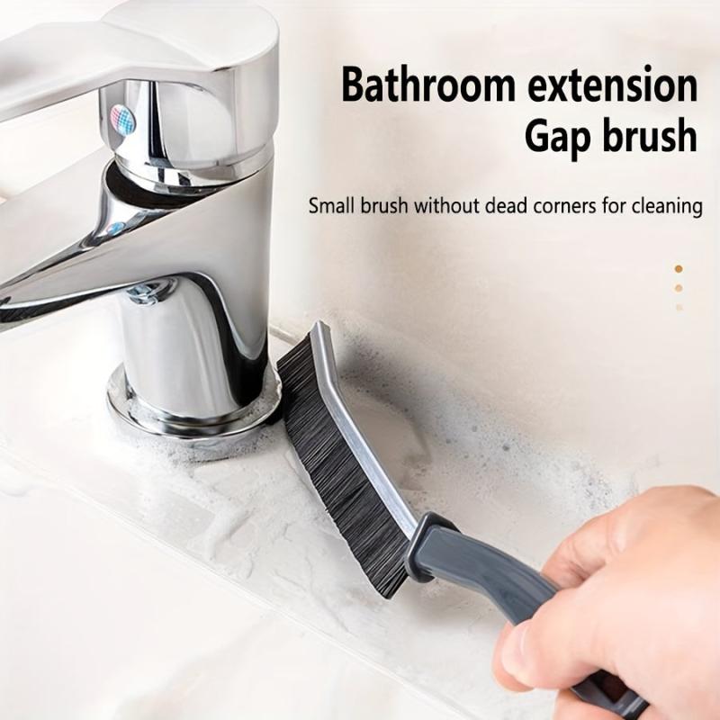 Groove Cleaning Brush Long Handle Hard Bristle Multifunctional Crevice Brush