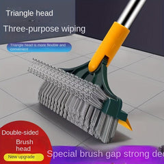 3-In-1 Triangle Scrub Brush with Long Handle