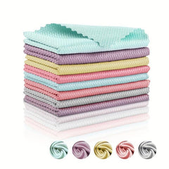 50pcs Nanoscale Cleaning Cloth Fish Scale Microfiber Cleaning Cloth Set