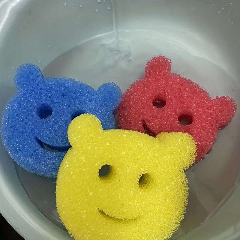 2pcs Strong Scouring Pad & Cleaning Brush Set