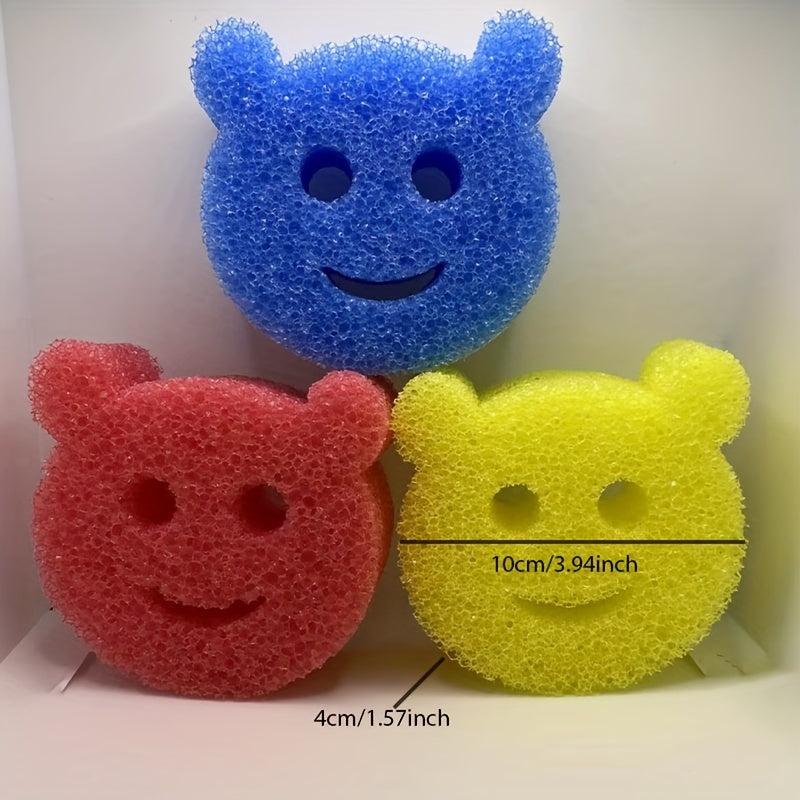 2pcs Strong Scouring Pad & Cleaning Brush Set