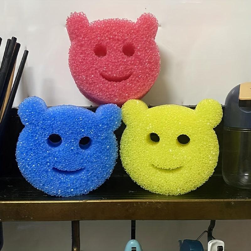 2pcs Strong Scouring Pad & Cleaning Brush Set