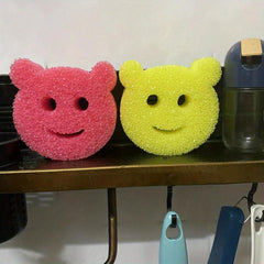 2pcs Strong Scouring Pad & Cleaning Brush Set