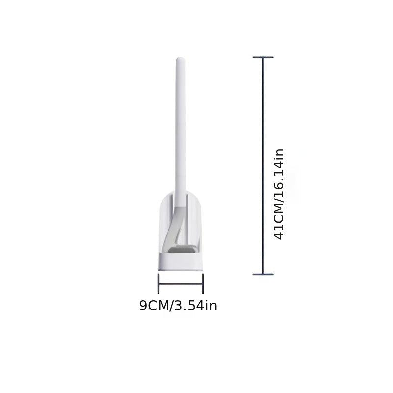 Toilet Cleaning Brush Set with Long Handle Base Silicone Brushes Holder