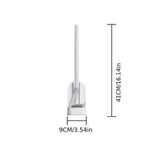 Toilet Cleaning Brush Set with Long Handle Base Silicone Brushes Holder