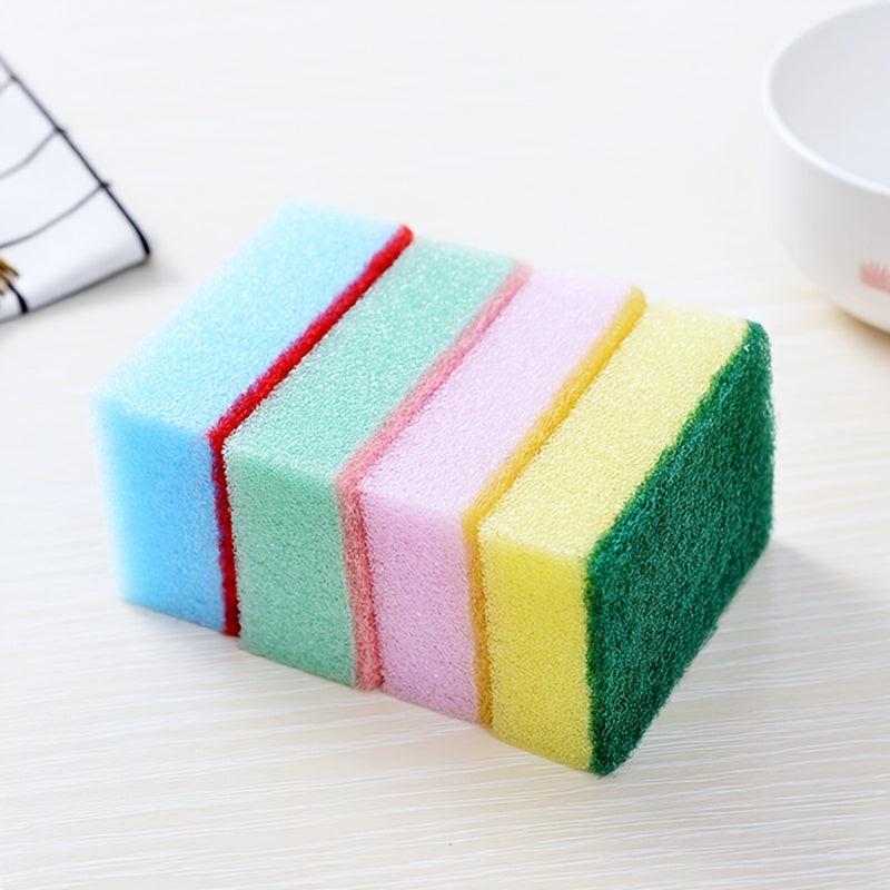10pcs Colorful Kitchen Cleaning Sponge Wipe Dishwashing Sponge Scouring Pad