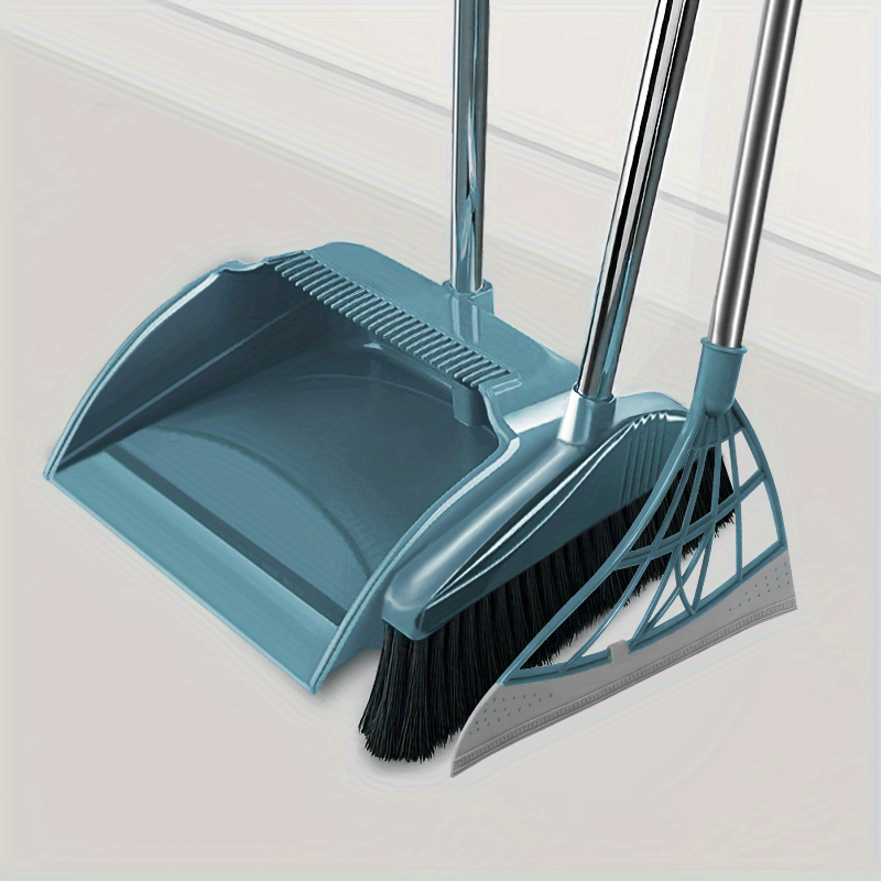 3pcs Stainless Steel Broom Set Broom Dustpan Squeegee Combo 100