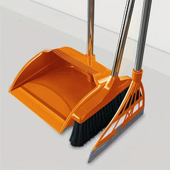 3pcs Stainless Steel Broom Set Broom Dustpan Squeegee Combo 100
