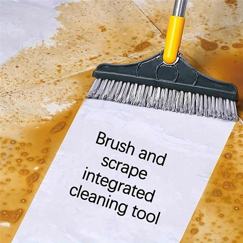 2 In 1 Floor Brush Grout Brush Scrub Brush With Scraper