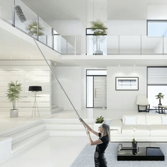 Microfiber Feather Duster with Long Handle for High Ceiling Cleaning