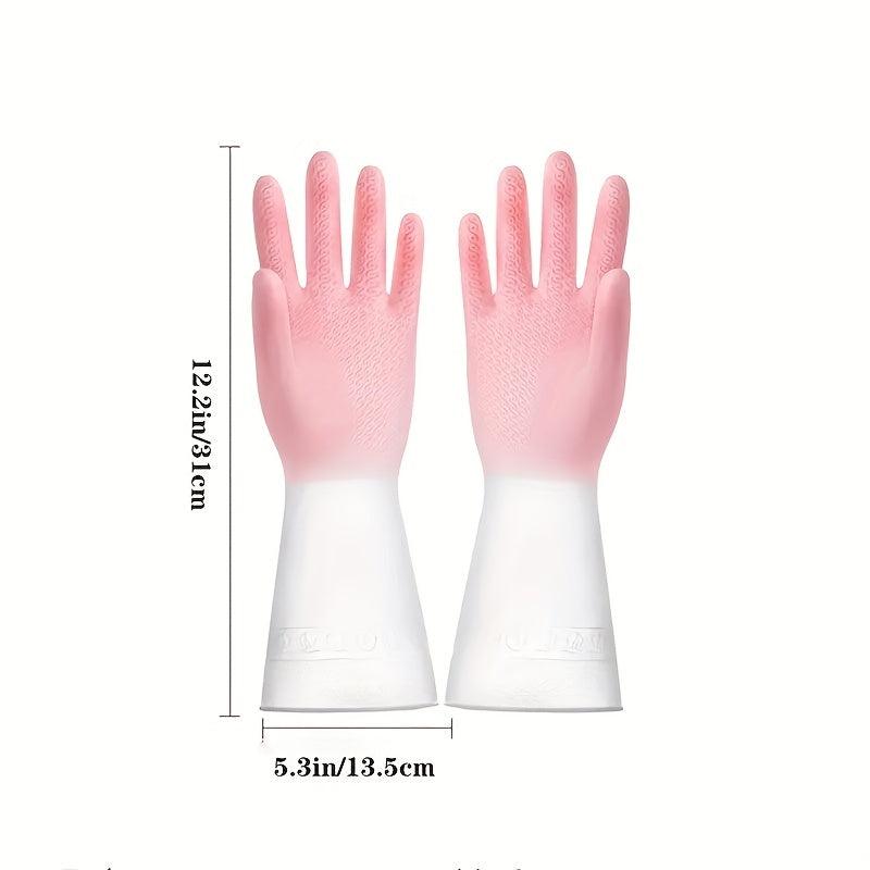 1 Pair Household Cleaning Gloves Waterproof Kitchen Dishwashing G