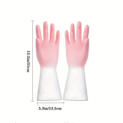 1 Pair Household Cleaning Gloves Waterproof Kitchen Dishwashing G