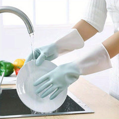 1 Pair Household Cleaning Gloves Waterproof Kitchen Dishwashing G