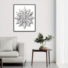 Canvas Poster Snowflake Decorative Painting Ideal Gift For Wall Art