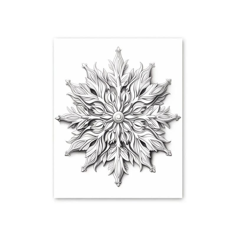 Canvas Poster Snowflake Decorative Painting Ideal Gift For Wall Art