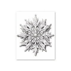 Canvas Poster Snowflake Decorative Painting Ideal Gift For Wall Art