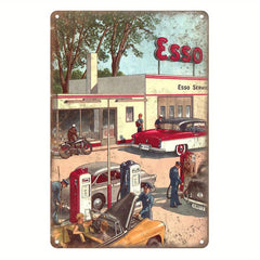 Esso Sign Bar Tin Sign Retro Style Metal Sign Wall Decor 20x30 cm