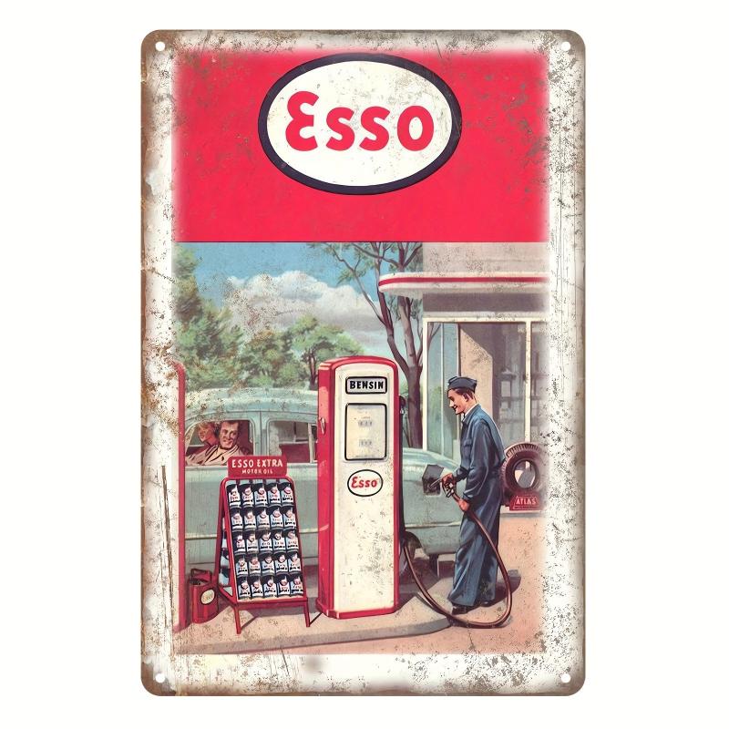 Esso Sign Bar Tin Sign Retro Style Metal Sign Wall Decor 20x30 cm
