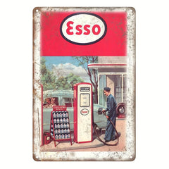Esso Sign Bar Tin Sign Retro Style Metal Sign Wall Decor 20x30 cm