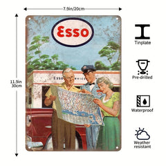 Esso Sign Bar Tin Sign Retro Style Metal Sign Wall Decor 20x30 cm