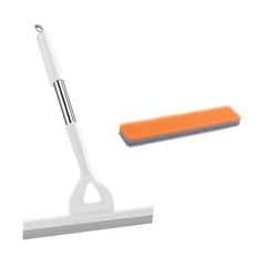 2-In-1 Silicone Squeegee & Scraper, Non-Slip Handle, Bathroom Cleaner Brush