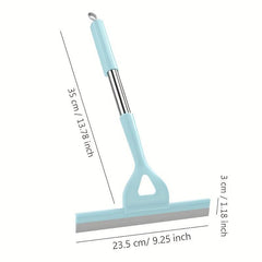 2-In-1 Silicone Squeegee & Scraper, Non-Slip Handle, Bathroom Cleaner Brush