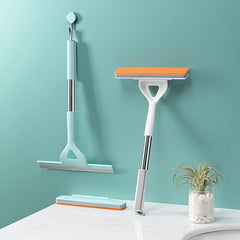 2-In-1 Silicone Squeegee & Scraper, Non-Slip Handle, Bathroom Cleaner Brush