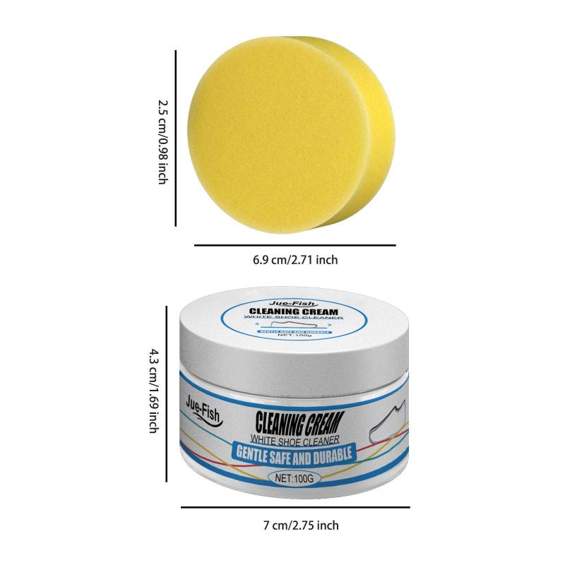 3pcs Shoes Cleaning Cream Sports Canvas Shoes Cleaner Stain Remover