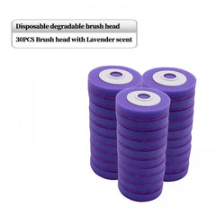 30pcs Disposable Toilet Cleaning Brush Wall Mounted Set Marine Lavender
