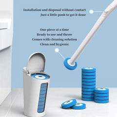 30pcs Disposable Toilet Cleaning Brush Wall Mounted Set Marine Lavender