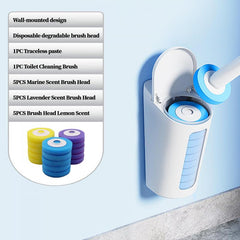 30pcs Disposable Toilet Cleaning Brush Wall Mounted Set Marine Lavender