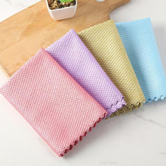 Fish Scale Glass Cleaning Cloth 9.8x9.8in Absorbent and Polishing