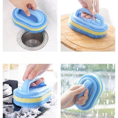 2pcs Multifunction Cleaning Brush with Handle for Countertop Kitchen Cleaning