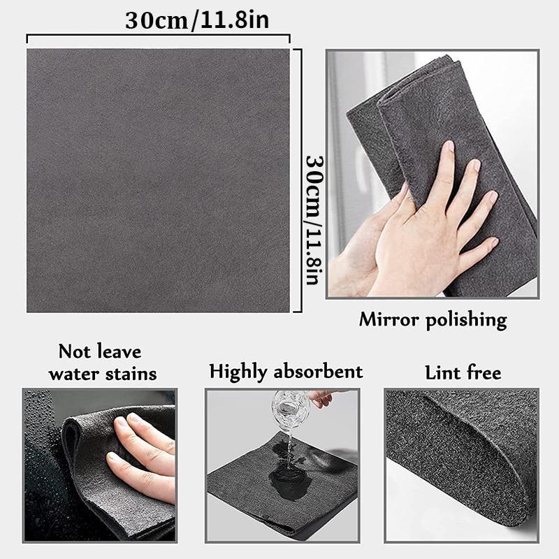 10pcs Magic Glass Wiping Rags Multifunctional Cleaning Cloths No Trace