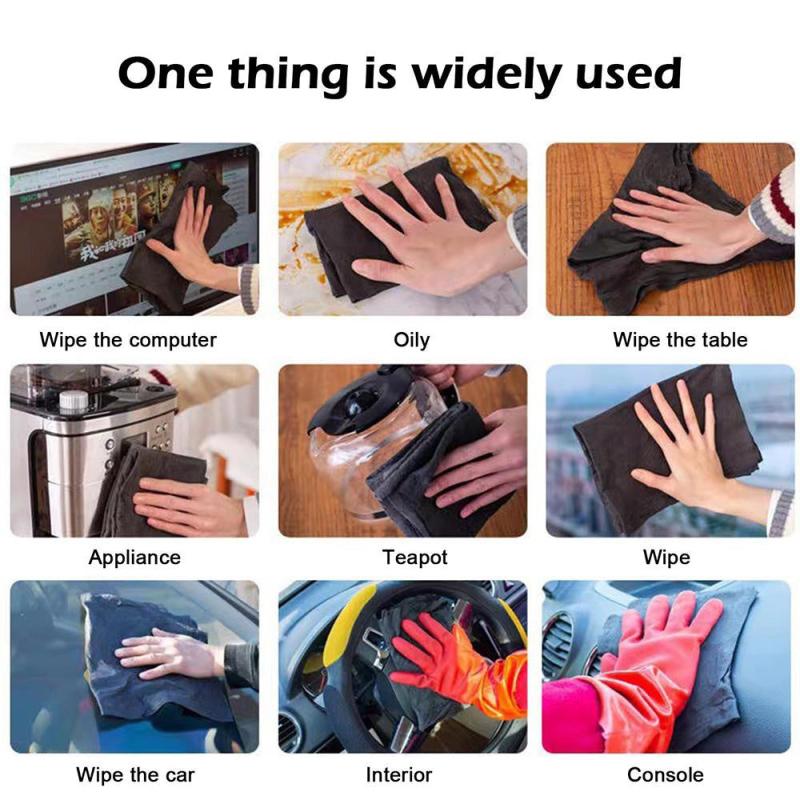10pcs Magic Glass Wiping Rags Multifunctional Cleaning Cloths No Trace