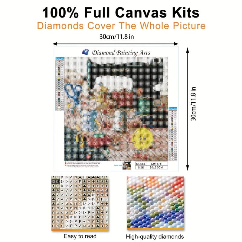 5D DIY Diamond Painting Kits - Sewing Machine Full Drill Embroidery Cross Stitch