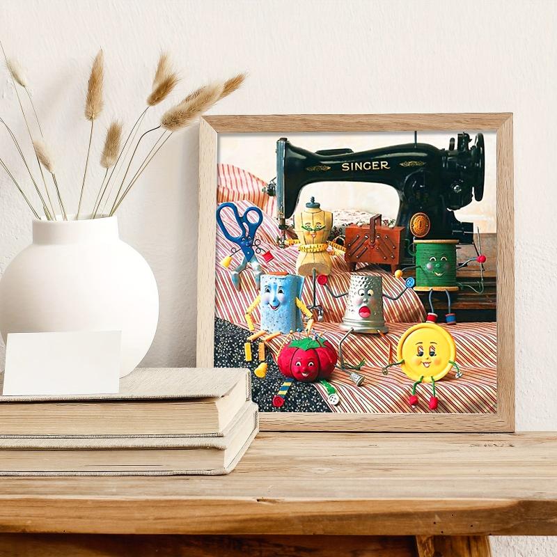 5D DIY Diamond Painting Kits - Sewing Machine Full Drill Embroidery Cross Stitch