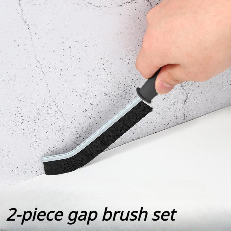 2pcs Long Handle Groove Cleaning Brush Hard Bristle Window Door
