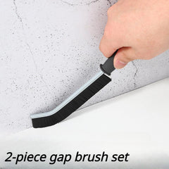 2pcs Long Handle Groove Cleaning Brush Hard Bristle Window Door