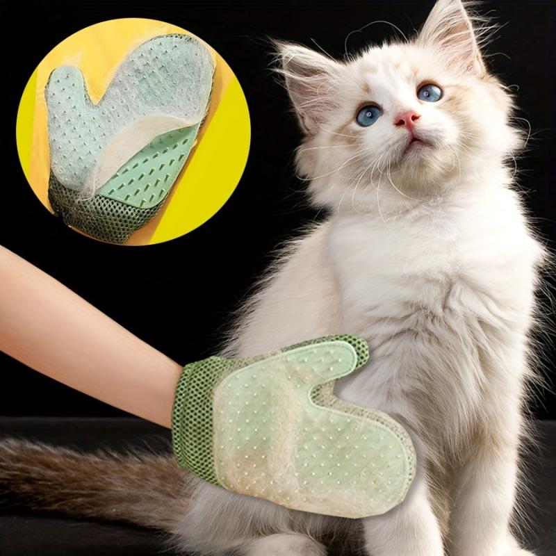 Pet Hair Remover Gloves Deshedding Brush Dog Cat Grooming Mitt Massage