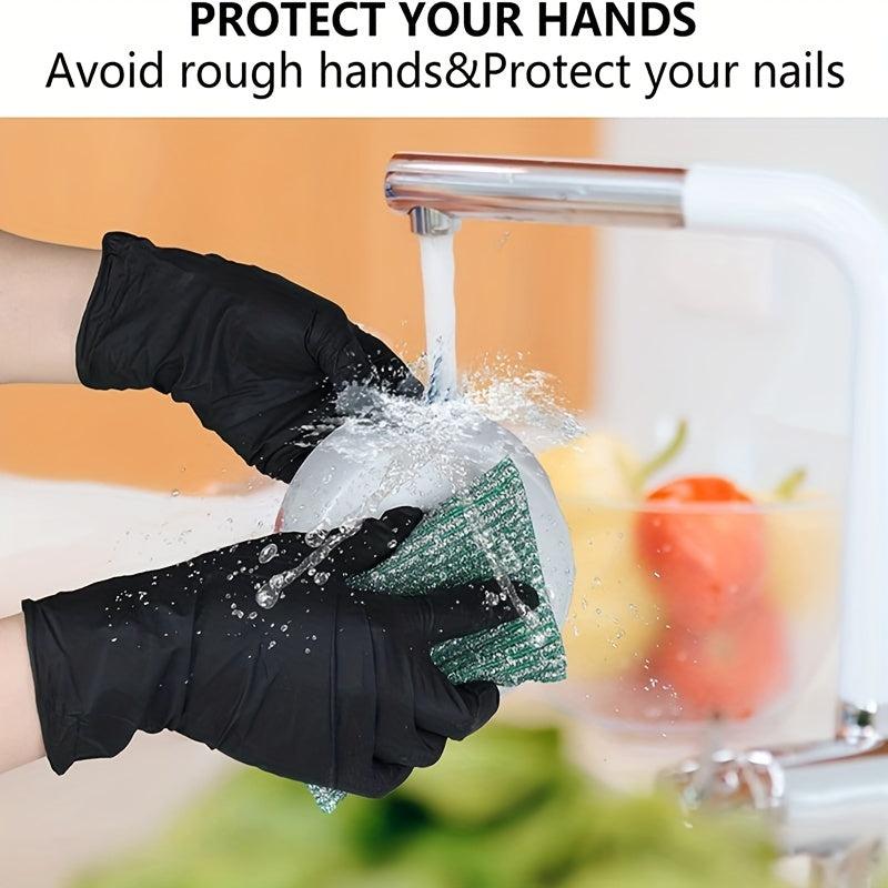 40pcs Disposable Gloves Latex Nitrile Food Cooking Cleaning Supplies
