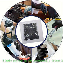40pcs Disposable Gloves Latex Nitrile Food Cooking Cleaning Supplies
