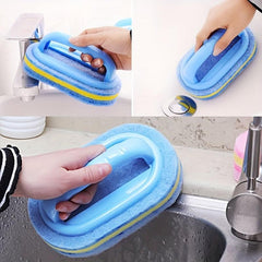 1pc Kitchen Bathroom Cleaning Brush Sponge Glass Wall Cleaning Brushes