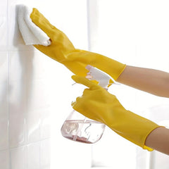 1 Pair Plastic Cleaning Gloves Waterproof Non-slip Dishwashing Vegetab