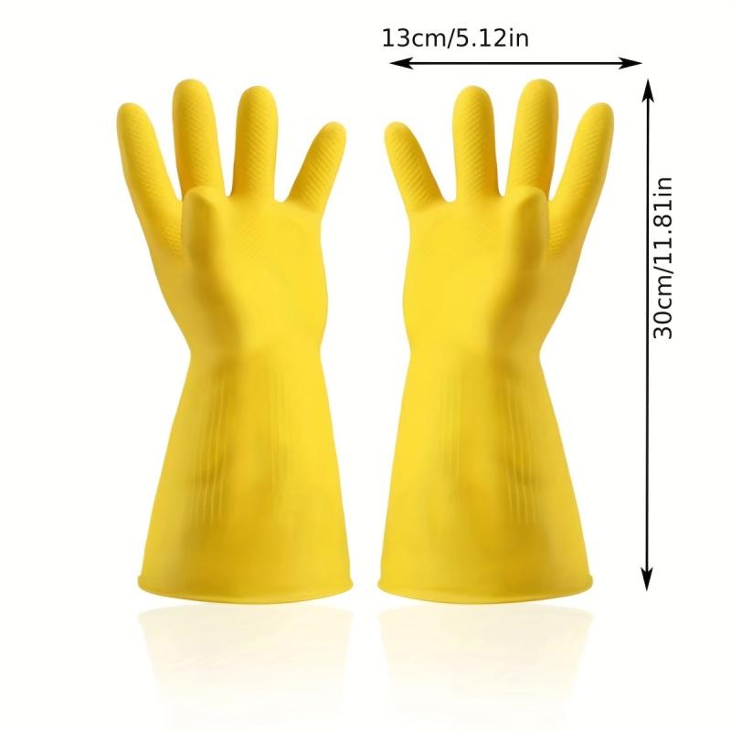 1 Pair Plastic Cleaning Gloves Waterproof Non-slip Dishwashing Vegetab