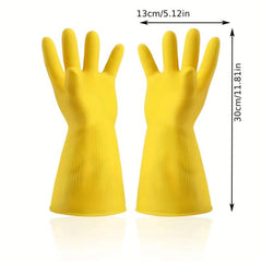 1 Pair Plastic Cleaning Gloves Waterproof Non-slip Dishwashing Vegetab