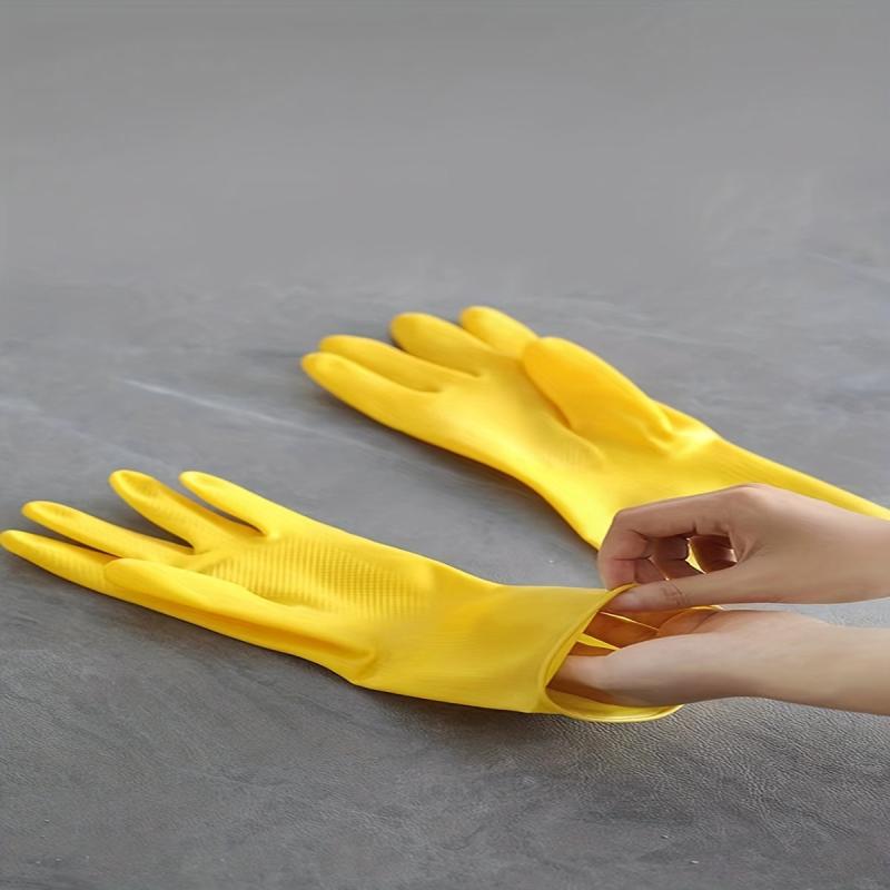 1 Pair Plastic Cleaning Gloves Waterproof Non-slip Dishwashing Vegetab