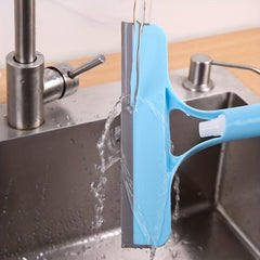 Glass Wiper with Watering Can for Mirrors Windows Cars Bathroom Accessories